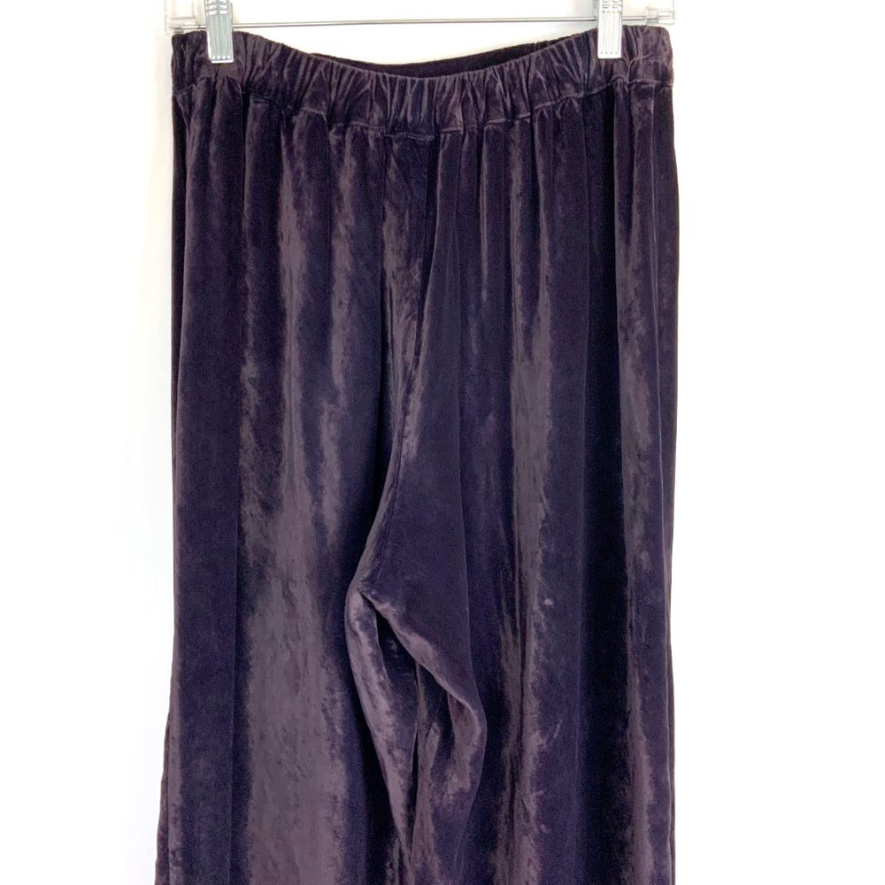 VTG CP Shades San Francisco Crushed Velvet Pants Logenlook Elastic Waist Sz S -M - Picture 4 of 16